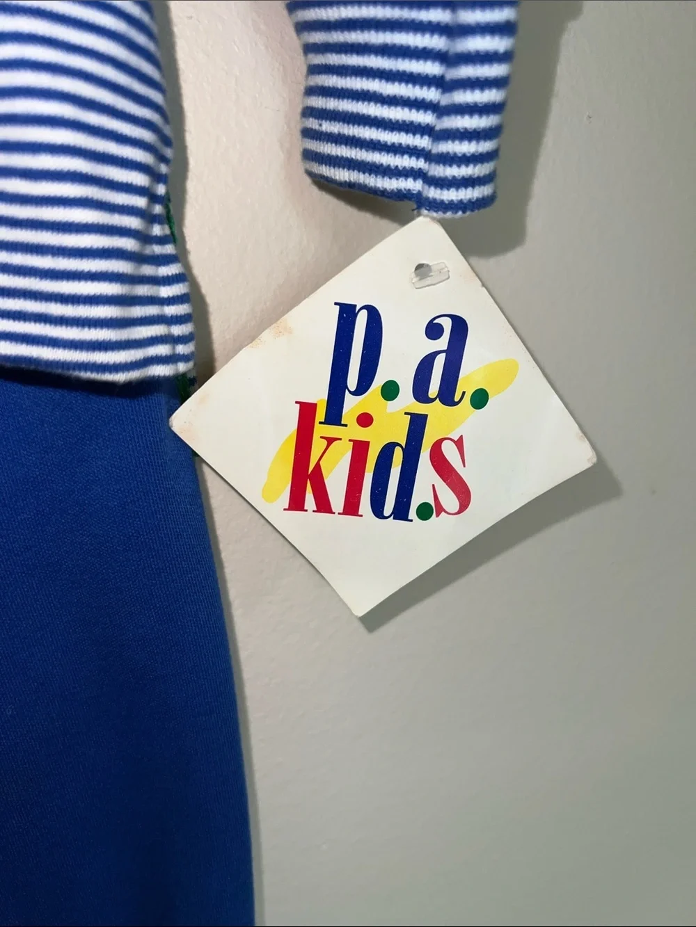 Vintage Kids Blue & Green Striped Polo Sweat Set with Golf Monogram​